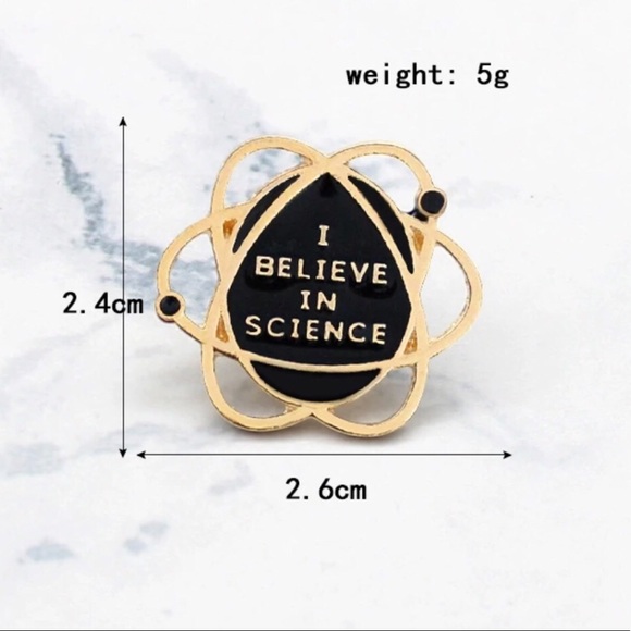 3/$23 🆕 “I Believe In Science” Enamel Pin Brooch - Picture 4 of 6